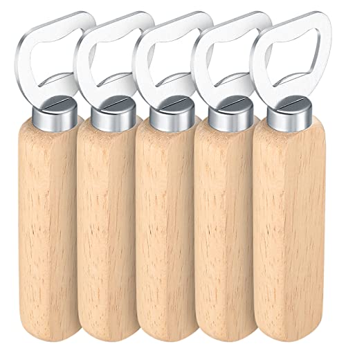 5 Stück Flaschenöffner, Natur Kronkorkenöffner, Tragbare Kapselheber geschenke öffner Personalisierter für Männer Bier öffner