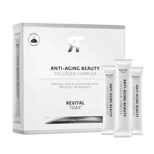 RevitalTrax Anti-Aging Kollagen Komplex – 5.000mg Verisol® Kollagen, Kollagenpulver, Nahrungsergänzungsmittel für Haut, Haare und Nägel, 30 Beutel