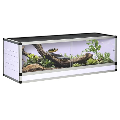 PawHut Terrarium für Reptilie Fütterungsbox für Insekten 120 x 40 x 40 cm