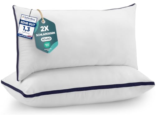 Utopia Bedding Kopfkissen 40x80 2er Set Schlafkissen Atmungsaktiv Kissen