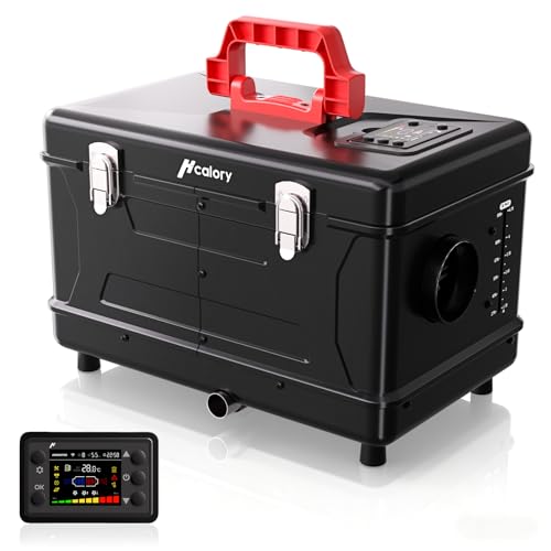 HCALORY Toolbox Compact 2S 8kW Diesel Standheizung, 220-240V AC & 12/24V DC Tragbare Dieselheizung mit APP & Adapter, 0,12-0,36 l/h, Adaptiver Plateau-Modus 5500m max für Garage, LKW, Wohnmobil