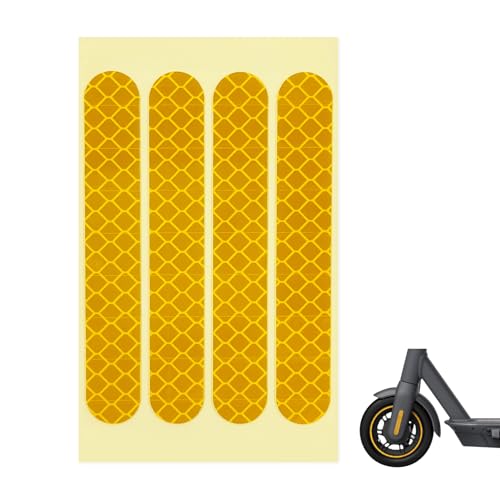Kunxing Reflektoren Aufkleber für Ninebot Max G30 - 4 Stk Reflektierende Aufkleber, Hochreflektierendes PVC-Material, Wasserdicht, E Scooter Zubehör