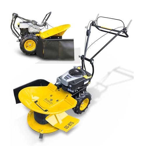 BAMATO Hochgrasschneider Kreiselmäher GS-875 | mit RATO Motor |4 Klingen | 640 mm Schnittbreite | Luftbereifung mit Ackerstollenprofil | Kreiselmäher Wiesenmäher