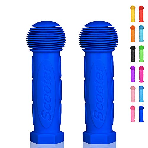 OTFAITP Roller Griff Lenker 1-Paar Fahrrad Griff Fit für 2-3-4 Räder Kid Kick Roller,Kinder Fahrrad,Drifting Roller,Schaukel Roller (Dunkelblau)