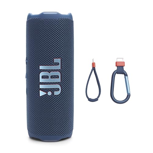 JBL Flip 7 Tragbarer Lautsprecher, wasserdicht, sturzsicher, Pro Bold Sound mit IA Sound Boost, 16 Stunden Spielzeit und PushLock System mit austauschbarem Zubehör (Blau)