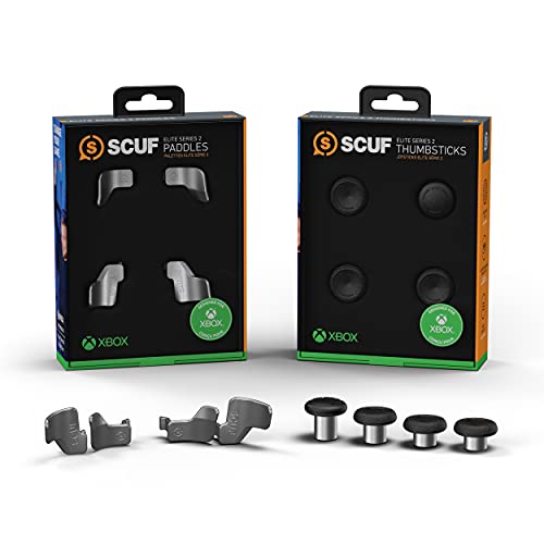 SCUF Elite Series 2 Paddles for Xbox Elite Series 1 & 2 + Elite Series 2 Performance Thumbsticks for Xbox Elite Series 2 | 4-Pack (Black)