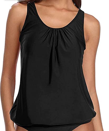 Octopus Damen MIXKINI Tankini. Das Bauchweg Figurwunder von der Insel Rügen zum selber Mixen f5690 Farbe: Oberteil unifarbend Schwarz G(SWA) OT, Gr. 44