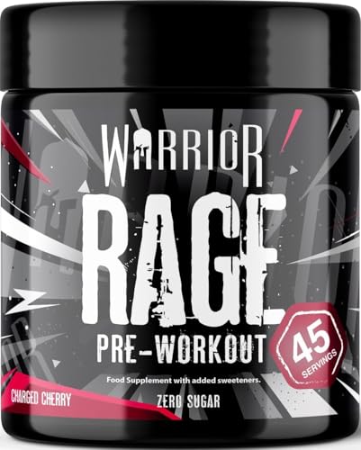 Warrior Rage Pre Workout Booster 392 g, 300 mg Koffein – Charged Cherry