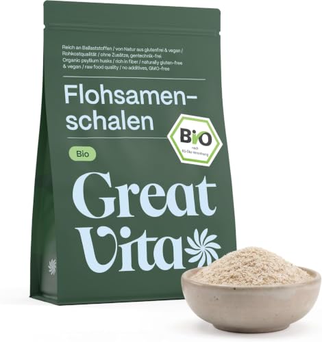 Flohsamenschalen geschrotet Bio 99% rein – 500g | Psyllium Husk, reich an Ballaststoffen für bewusste Ernährung & vielseitige Anwendung | EU-Bio zertifiziert – vegan & glutenfrei