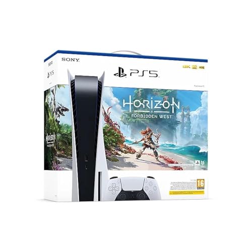 Sony PlayStation 5 B Chassis, 825GB SSD, Disc Edition, White + Horizon Forbidden West Voucher