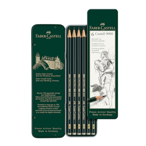 Faber-Castell 119063 - Bleistift Castell 9000, 6er Etui
