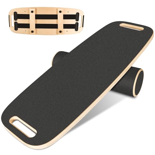 UFWLRD Balance Board Erwachsene Holz–Gleichgewichtstrainer mit Rolle