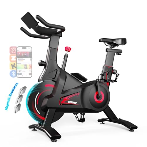 Bluearth Heimtrainer Fahrrad, leise Magnetischem Widerstand, Hometrainer Fahrrad für Cardio-Training zu Hause, max. 150KG, Magnetisch-Schwarz