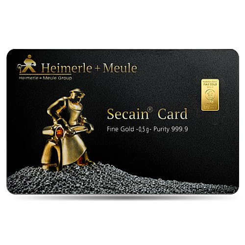 Heimerle + Meule Secain 0,5 Gramm Goldbarren - 999,9 Feingold - LBMA zertifiziert