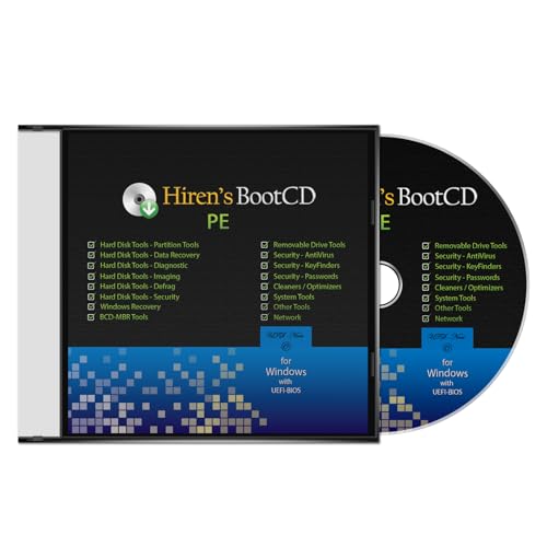 Hiren's BootCD PE, Ersthilfe & Notfall-software für Windows Betriebssysteme [System-Diagnose- und Reparatur-Tools]