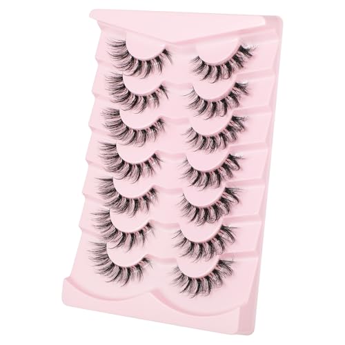 7 Paare Flauschige Falsche Wimpern, Natürliche Wispy Wimpern Künstliche Manga Wimpern Lashes Extensions Cluster Lassen Sie Ihre Augen Feucht Sexy und Charmant Aussehen