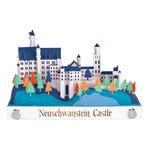 3D-Kalender 2025 Dezember & 2026 - Schloss Neuschwanstein | adventskalender 2025 | Bastelkalender für Sie mit Papiermodell-Schloss | Elegante Schreibtischdekoration & Zauberhafte Winterdekoration