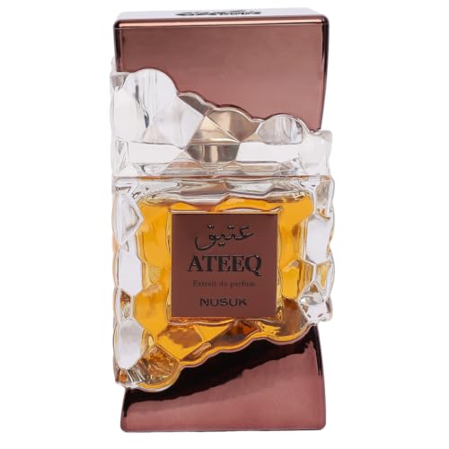 Nusuk Ateeq Herrenparfum - 100 ml | Langerhaltender Parfümextrakt | Noten von Zitrusfrüchten, Gewürzen und Holz | Kühnes männliches Luxusparfum