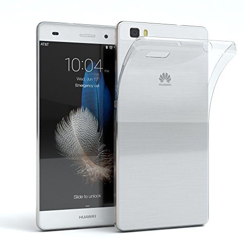 EAZY CASE Hülle kompatibel mit Huawei P8 Lite (2015) Schutzhülle Silikon, Ultra dünn, Slimcover, Handyhülle, Silikonhülle, Backcover, Durchsichtig, Klar Transparent