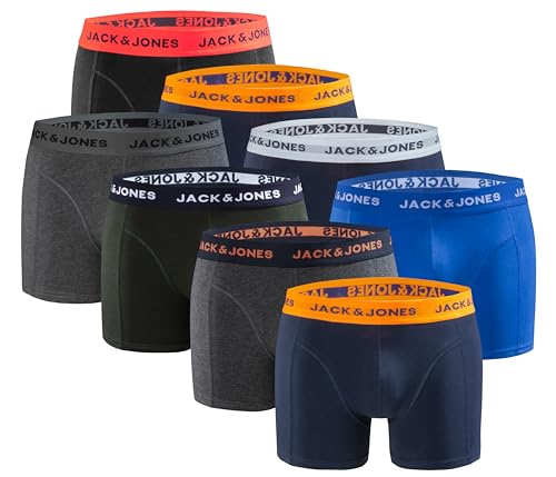 JACK & JONES Herren JACPUT Trunks 8 Pack 12259926, Forest Night/Mix 7, M