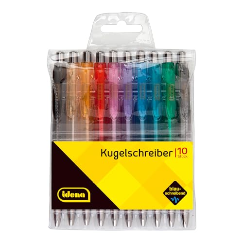 Idena 500275 - Kugelschreiber, 10 Stück, blauschreibend