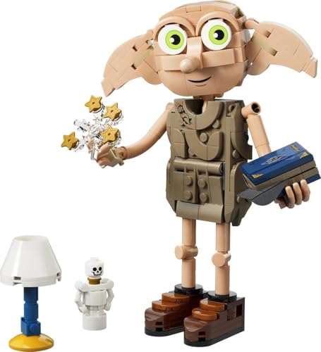 LEGO Harry Potter Dobby, der Freie Elf Spielzeug - Modellbau umbaubar in eine Kreacher Figur - DIY Kinderzimmer Deko - Geschenk für Mädchen, Jungen und Fans ab 8 Jahren - 76469