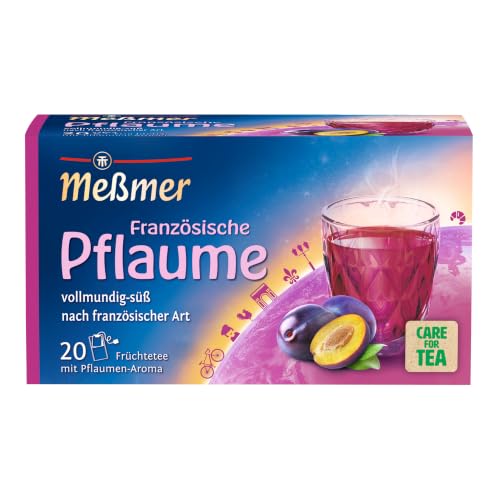 Meßmer Ländertee Französische Pflaume, vollmundig-süß, 20 Teebeutel