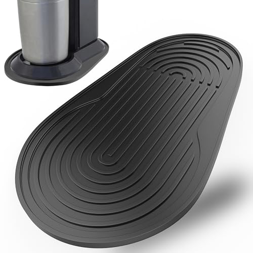 Tyywjw Silikon Abtropfmatte kompatibel mit SodaStream Crystal 3.0, Schwarze Silikon Unterlage, rutschfeste und wasserdichte Tropfmatte Zubehör für SodaStream Crystal 3.0 Wassersprudler