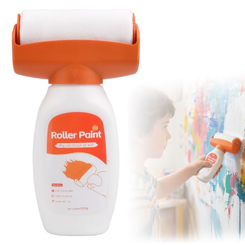 Wandfarbe Ausbessern Weiß 500g, Ausbesserungsfarbe Wandfarbe Weiss Roller, Ausbesserungsfarbe für Wände,Weiße Farbe Wand Ausbessern Roller für Graffiti Kratzer und Beschädigte Wände