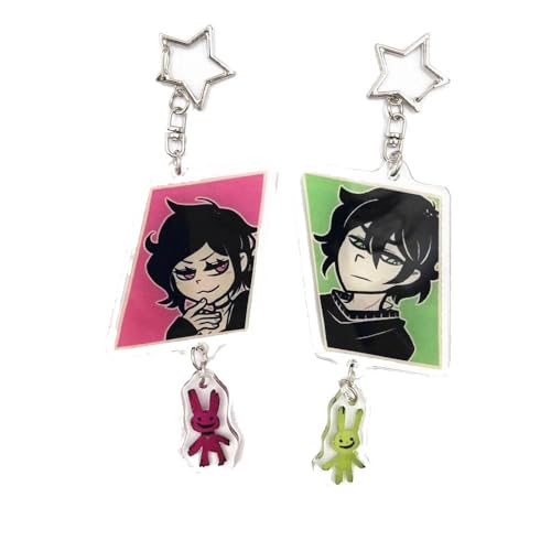 Andy&Leyley Coffin Langer Anhänger Spiel Charakter Cosplay Kette Schmuck - Acryl Mehrfarbig 2 Set
