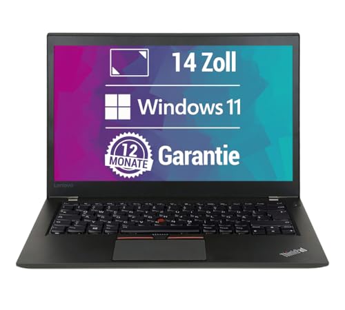 Lenovo ThinkPad T470s 14 Zoll Full HD Laptop Intel Core i5-6300U@ bis zu 3 GHz 8 GB 256 GB SSD mit Windows 11 Pro & GRATIS Antiviren-Software inkl. 12 Monate Garantie (Generalüberholt)