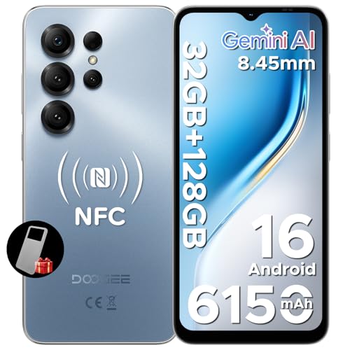 DOOGEE Note56X Pro Handy Ohne Vertrag Android 16 Mit Gemimi AI, 32GB+128GB/2TB, 6150mAh, 6.56