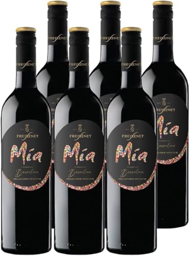 Freixenet Mia Tinto Rotwein (6 x 0,75 l) – fruchtiger, vollmundiger spanischer Rotwein mit mediterranem Charakter – passend zu Tapas, Pasta und Grill – Wein aus Spanien