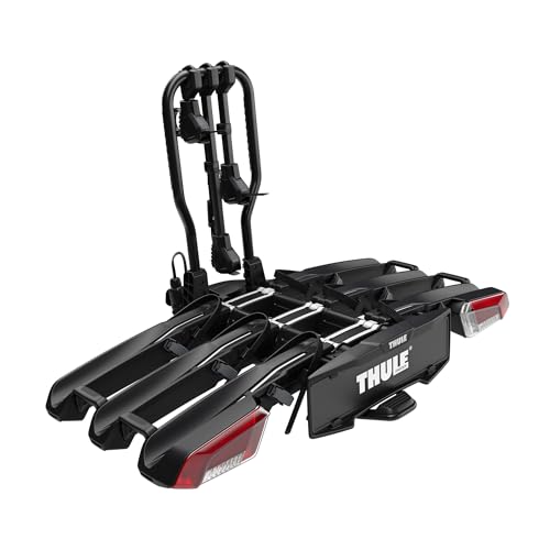 Thule Easyfold 3 Plattformfahrradträger Für Die Anhängerkupplung Black, 3(4) Bikes