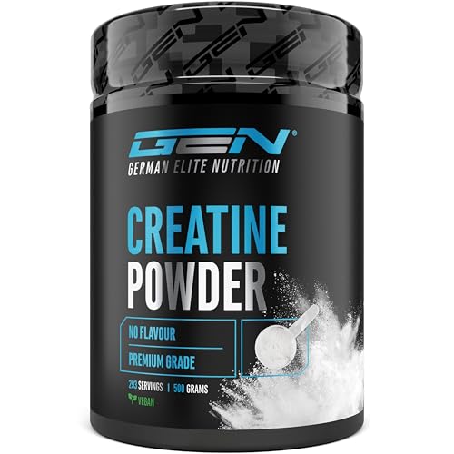 Creatin Pulver - 500 g - Creatine Monohydrat Pulver - Optimale Löslichkeit & mikrofein - Vegan - 146 Portionen