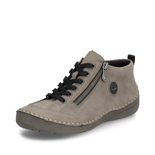 Rieker Damen Bequemschuhe 52514, Frauen Schnürschuhe,straßenschuhe,Strassenschuhe,lace-up Shoes,Low-tie,Komfortschuhe,grau (42),39 EU / 6 UK