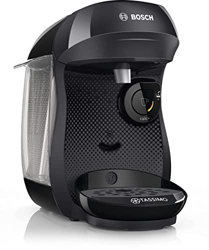 Tassimo Happy Kapselmaschine TAS1002N Kaffeemaschine by Bosch, über 70 Getränke, vollautomatisch, geeignet für alle Tassen, platzsparend, 1400 W, schwarz/anthrazit
