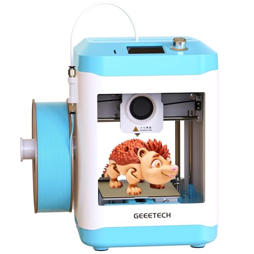 GEEETECH M1 Mini 3D Drucker, 3D Drucker für Anfänger, Doppelantrieb Direktantrieb-Extruder-3D-Drucker 250 mm/s für 3D Printer mit Farbbildschirm, DREI Kühlventilatoren, Filamentbrucherkennung