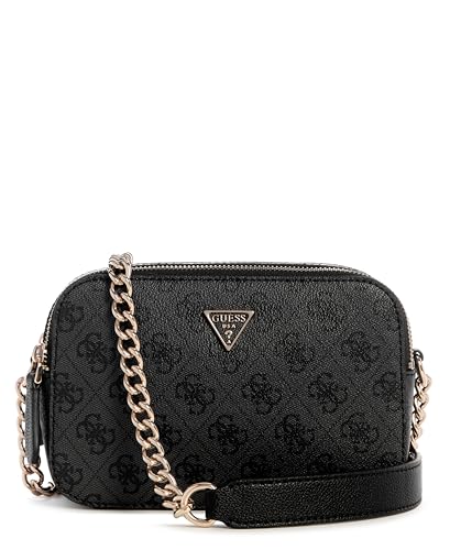 GUESS Damen Noelle Ii Crossbody Kamera Umhängetasche, Kohle-Logo