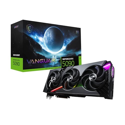 MSI GeForce RTX 5090 32G Vanguard SOC Grafikkarte – 32GB GDDR7 (28Gbps/512-bit), PCIe 5, Boost: 2512 MHz, HDMI 2.1b, DisplayPort 2.1b