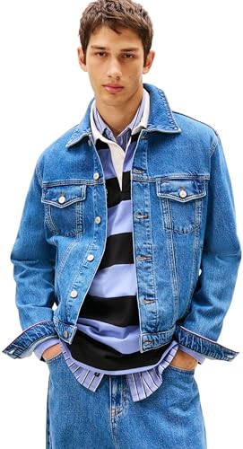 Tommy Jeans Herren RYAN RGLR TRCKR JCKT EXT CI8132 DM0DM22635 Trucker Jacke, Denim (Denim Medium), XL, Denim (Denim Medium), XL