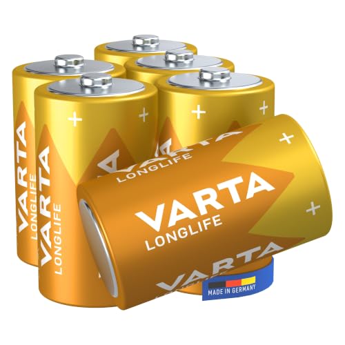 Varta Batterien D Mono 6 Stück Longlife Alkaline 1,5 V Made in Germany
