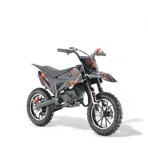 KXD 701A/706A/708A/705A 49cc 2Takt 4Takt Dirt Cross Pocket Enduro Dirtbike Motocrossbike Motocross Motorrad Cross 49ccm Vorderrad Motor Pocketbike (orange, KXD 706A 49ccm 2Takt)