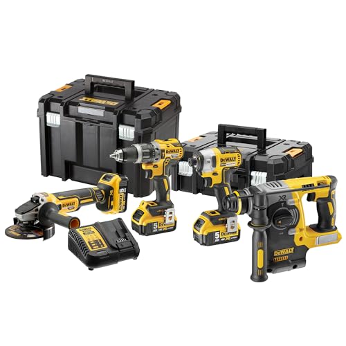 DEWALT 18V XR bürstenloses Set - 3 x 5Ah (4 Stück), DCK422P3T-QW