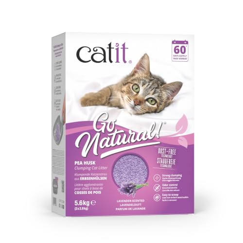 Catit Go Natural Katzenstreu klumpend | Lavendelduft | 99% staubarm, 5,6 kg