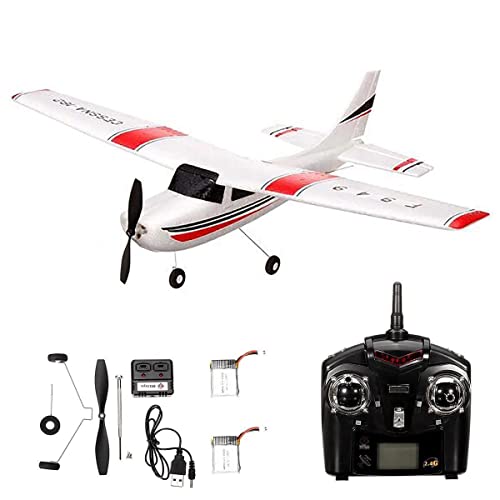 efaso WLToys F949 3-Kanal 2,4 GHz RC Flugzeug Cessna-182 - Robustes EPO-Material, 3-Fach coreless Motor, komplett RTF inkl. 2 Akkus