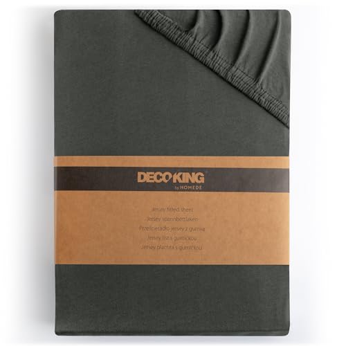 DecoKing Spannbettlaken 200x220 220x240 cm 100% gekämmte Baumwolle Amber