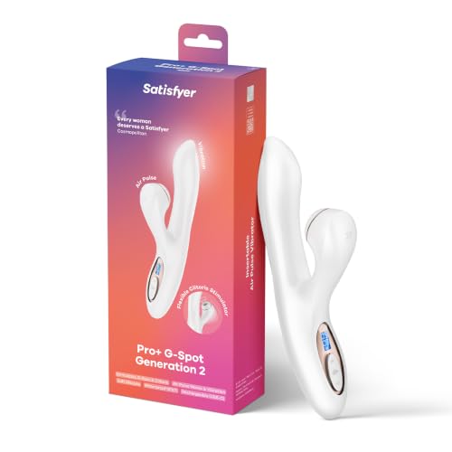 Satisfyer Pro+ G-Spot Rabbit Dildo Vibrator | Klitoris-Sauger mit 11 Intensitätsstufen | G-Punkt-Massage mit 10 Vibrations-Programmen | Wasserdichtes (IPX7) Sex-Spielzeug für Frauen