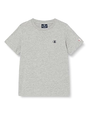 Champion Legacy Basics B-S-s Crewneck T-Shirt Kinder & Jungen, Hellgrau meliert, 11-12 Jahre