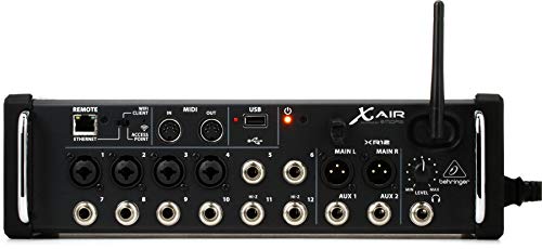 Behringer X AIR XR12 Digitalmixer Mit 12 Eingängen Für iPad/Android-Tablets Mit 4 Programmierbaren Midas-Vorverstärkern, 8 Line-Eingängen, Integriertem WLAN-Modul und USB-Stereorecorder
